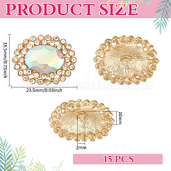 15 шт. пуговицы из цинкового сплава с 1 отверстиями BUTT-MA0001-13C