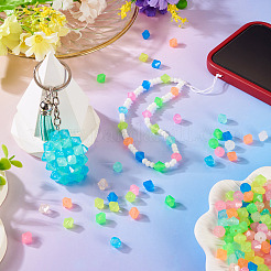 500 шт. светящиеся прозрачные акриловые бусины&nbsp;MACR-TA0002-57B