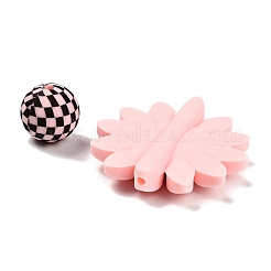 23 шт. подсолнух и круглые силиконовые бусины SIL-L005-01A