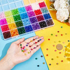 1960шт 28 цвета прозрачные акриловые бусины&nbsp;TACR-PH0001-97