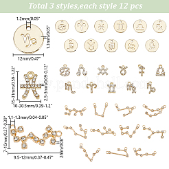 DIY Двенадцать Созвездий сплава Стразы Соединительные Шармы и Подвески Изготовление Бижутерии Фурнитура Наборы&nbsp;DIY-AR0004-13