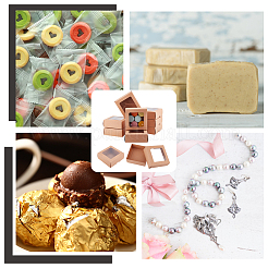 Складные подарочные коробки для ювелирных изделий из крафт-бумаги CON-WH0092-25C