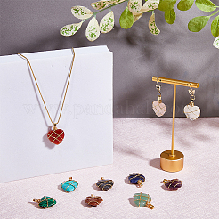 10шт 10 стиля подвески из натуральных и синтетических смешанных драгоценных камней&nbsp;G-FH0002-26