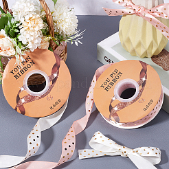 Cinta de poliéster estampada con lunares y estampado dorado&nbsp;OCOR-WH20006-25A