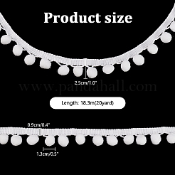 Шарик с помпоном и нейлоновая лента с отделкой&nbsp;OCOR-WH0078-207