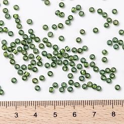 MIYUKIラウンドロカイユビーズ  日本製シードビーズ  （rr3764)派手な裏地付きシャルトリューズ  8/0  3mm  穴：1mm  約422~455PCS /ボトル  10 G /ボトル&nbsp;SEED-JP0009-RR3764