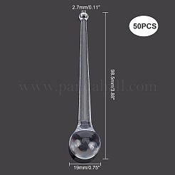 50шт прозрачные акриловые большие подвески&nbsp;TACR-FH0001-13