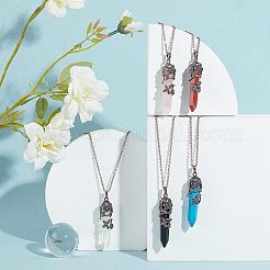 Наборы для самостоятельного изготовления подвески с заостренным концом из драгоценных камней 5 шт.&nbsp;DIY-NB0005-08