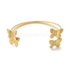 Двухслойные браслеты-манжеты из нержавеющей стали 304 BJEW-C095-01G