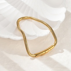 Браслеты-змейки из нержавеющей стали 304 для женщин&nbsp;BJEW-Z087-18G