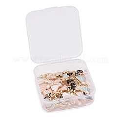 32шт 8 стиля подвески из цинкового сплава с эмалью&nbsp;ENAM-LS0001-12LG