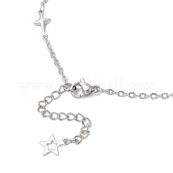 Браслеты на ногу из нержавеющей стали 304 с цепочкой с поперечными связями&nbsp;AJEW-AN00739-03