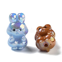 Переливающиеся акриловые бусины с УФ-покрытием&nbsp;X-MACR-D032-10