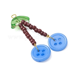 4шт акриловые пуговицы-подвески PALLOY-JF04201