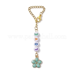 Подвески из сплава эмали и акрила ко Дню святого Валентина HJEW-JM01837-S