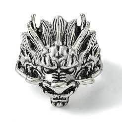 Открытые манжеты из сплава дракона RJEW-K275-37A-AS