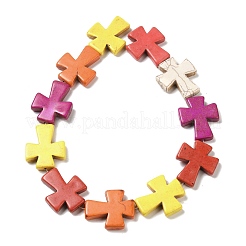 Нити из синтетических бирюзовых бусин G-P507-21A