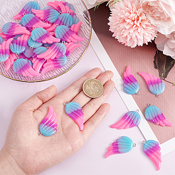 40 шт. подвески из двухцветной трехцветной непрозрачной смолы RESI-AR0001-25