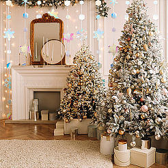 Бумажные снежинки подвесные баннеры&nbsp;AJEW-WH0270-938