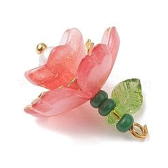Стеклянные цветочные подвески&nbsp;PALLOY-MZ01180
