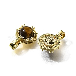 Натуральный тигровый глаз полукруглые подвески KK-K398-20G