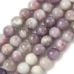 Крашеные круглые натуральный розовый турмалин бусы пряди&nbsp;G-K089-8mm-05