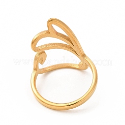 Ионное покрытие (ip) 304 нержавеющая сталь перстни для женщин мужчин RJEW-C049-22A-G