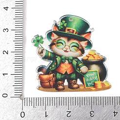 Непрозрачные акриловые подвески с принтом ко Дню Святого Патрика&nbsp;OACR-A045-05E