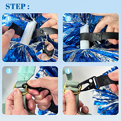 Polyester-Pom-Pom-Halterbänder für Cheerleading-Zubehör&nbsp;AJEW-WH20018-07A