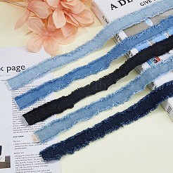 5 шт. 5-х цветные ленты из джинсовой ткани DIY-FH0007-16