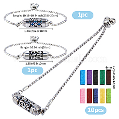 2 сумка 2 стиля браслетов-слайдеров из нержавеющей стали&nbsp;BJEW-FH0001-13