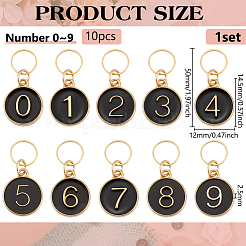 10 шт. сплав эмали кулон фиксирующие маркеры петель HJEW-BC00081