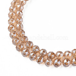 Стеклянные бусины с гальваническим покрытием&nbsp;EGLA-N002-34B-F01