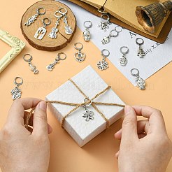 32 шт. 16-х стильные литые маркеры для фиксации петель HJEW-CJ00044