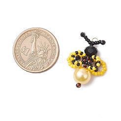 2 шт. подвески в виде пчел из стеклянного бисера PALLOY-MZ00799