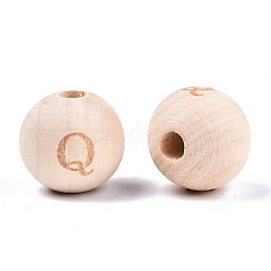 Perle europee di legno naturale non finito&nbsp;WOOD-S045-143A-01Q