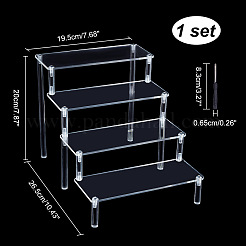 4-ярусные прозрачные акриловые стойки-органайзеры в сборе ODIS-WH0029-82