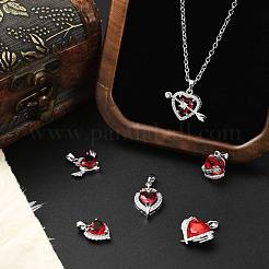 6 шт. 6 стиля латунных подвесок с кубическим цирконием&nbsp;KK-CJ0014-15