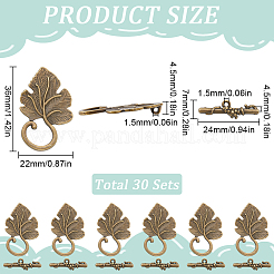 30 шт. застежки-тоггл из сплава&nbsp;FIND-SP0001-56AB