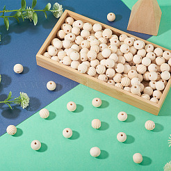 200 шт. 2 стиля необработанных деревянных бусин&nbsp;WOOD-TA0002-81