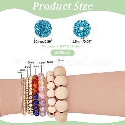 200 шт. Проложить бусины для дискотечного шара&nbsp;RB-PH0001-41D