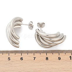 201 серьги-гвоздики из нержавеющей стали&nbsp;LS-EJEW-Q026-23P