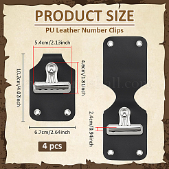 4 шт. зажимы для номера из искусственной кожи&nbsp;FIND-BC0014-61