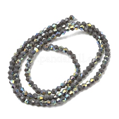 Нити из непрозрачных стеклянных бусин с цветным покрытием AB&nbsp;GLAA-G127-02B