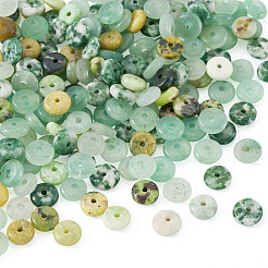 180 Stück 4 Stile natürliche Serpentin Jade & grüner Aventurin & grüner Fleck Jaspis Perlen&nbsp;G-TA0003-08B