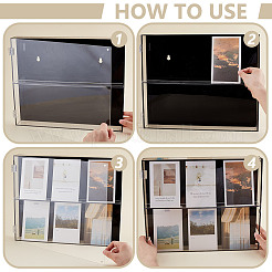 2-уровневые прямоугольные настенные акриловые витрины для бейсбольных карточек с магнитной крышкой&nbsp;ODIS-WH0331-19A