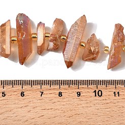 Гальванизировать природный кристалл кварца бусы пряди G-F800-B09