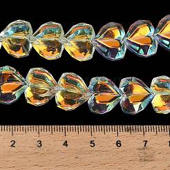 Galvanisieren transparente Glasperlen Stränge&nbsp;EGLA-B012-AB01