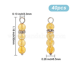 40шт подвески из натурального цитрина G-FG0001-09