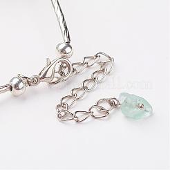 Braccialetti naturali di chips di fluorite&nbsp;BJEW-JB02769-03
